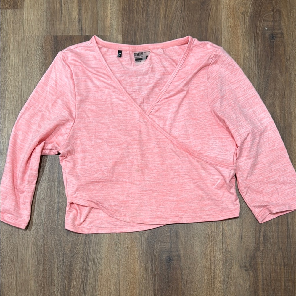 Gymshark Pink Wrap Top